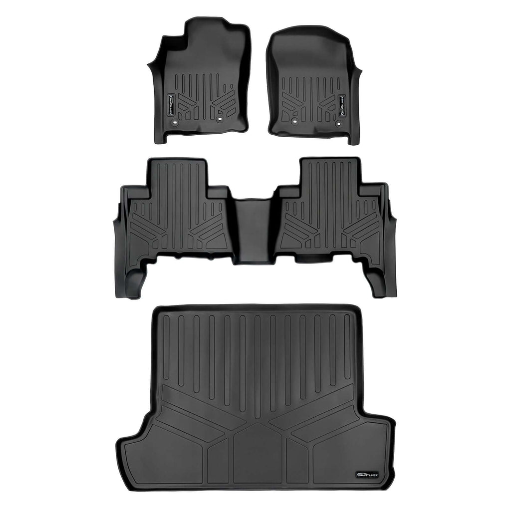 SMARTLINER SA0120/B0120/D0120 2 Row Floor Liners & Cargo Liner behind the 2nd Row Seats 2013-2022 Toyota 4Runner With 3rd Row Seats Black