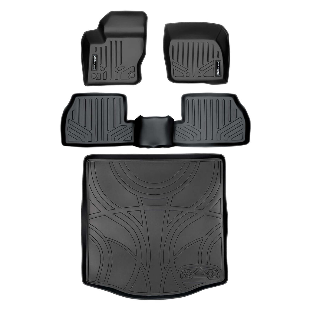 SMARTLINER SA0122/B0122/D0122 2 Row Floor Liners & Cargo Liner behind the 2nd Row Seats 2012-2018 Ford Focus Black