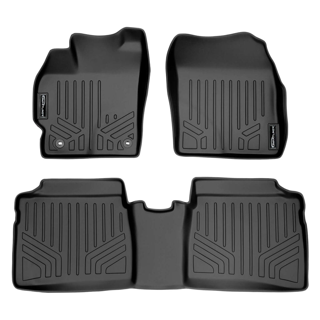 SMARTLINER SA0123/B0123 2 Row Floor Liners 2012-2015 Toyota Prius Black