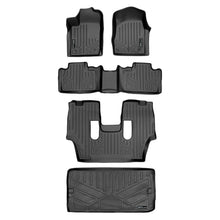 Load image into Gallery viewer, SMARTLINER SA0127/B0071/C0233/E0113 3 Row Floor Liners &amp; Cargo Liner behind the 3rd Row Seats 2013-2016 Dodge Durango (With Bucket Seats on Second Row)&lt;br &gt; Black