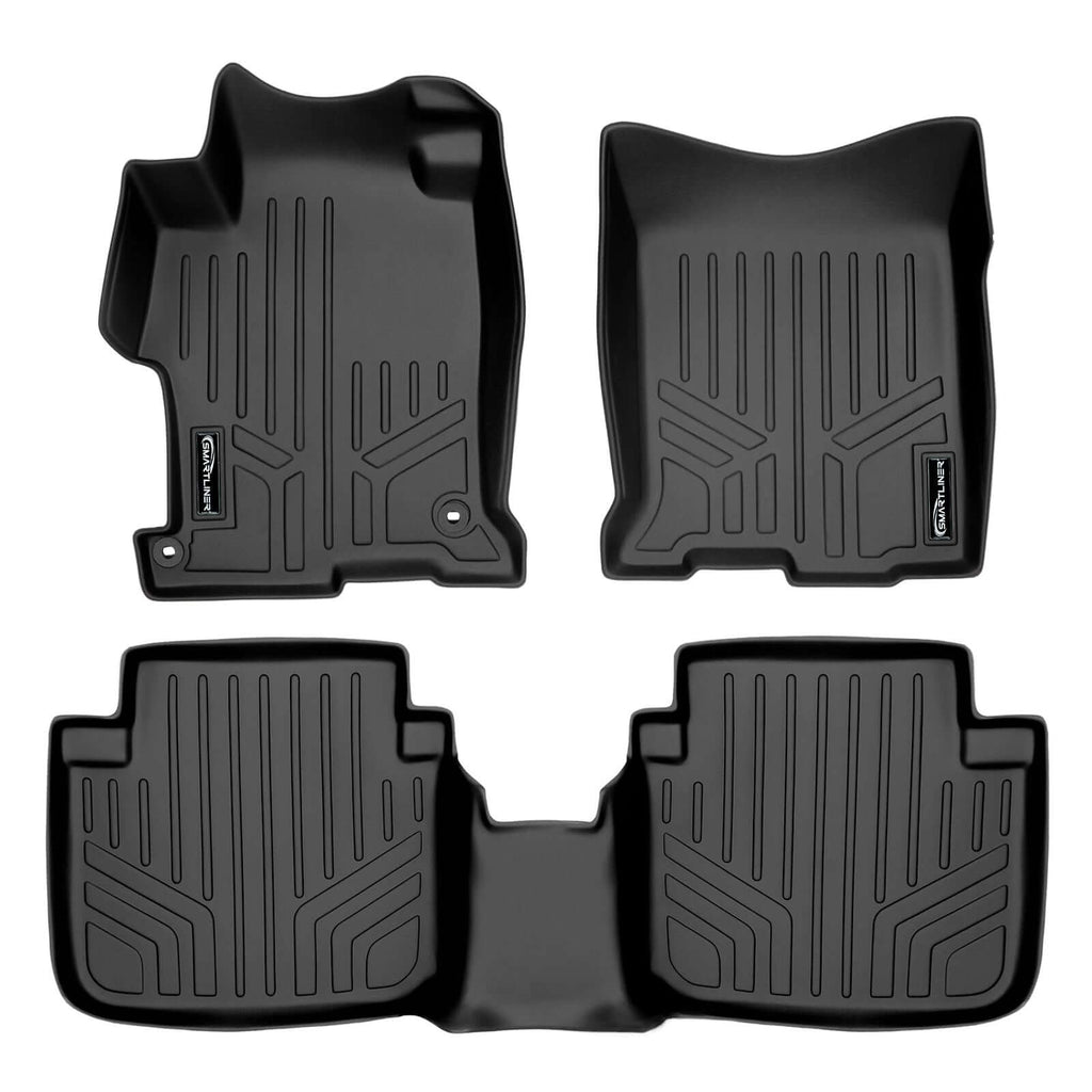 SMARTLINER SA0130/B0130 2 Row Floor Liners 2013-2017 Honda Accord Black