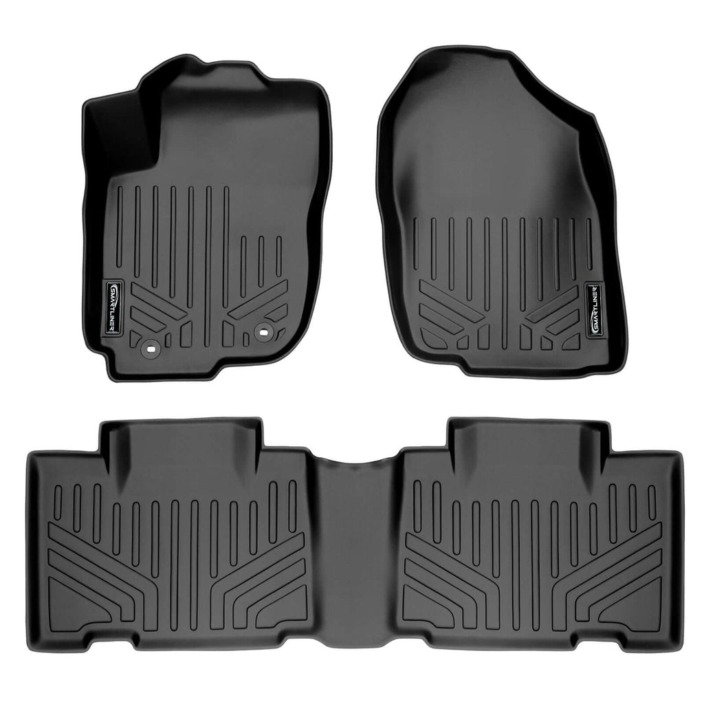 SMARTLINER SA0134/B0134 2 Row Floor Liners 2013-2018 Toyota RAV4 Black