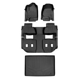 SMARTLINER Custom Fit Floor Mats 3 Rows and Cargo Liner Behind 3rd Row Set Black Compatible With 2015-2020 Chevy Suburban / GMC Yukon XL