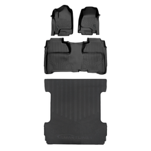Load image into Gallery viewer, SMARTLINER SA0136/B0136/J0136 2 Row Floor Liners &amp; Rubber Truck Bed Mats    Black