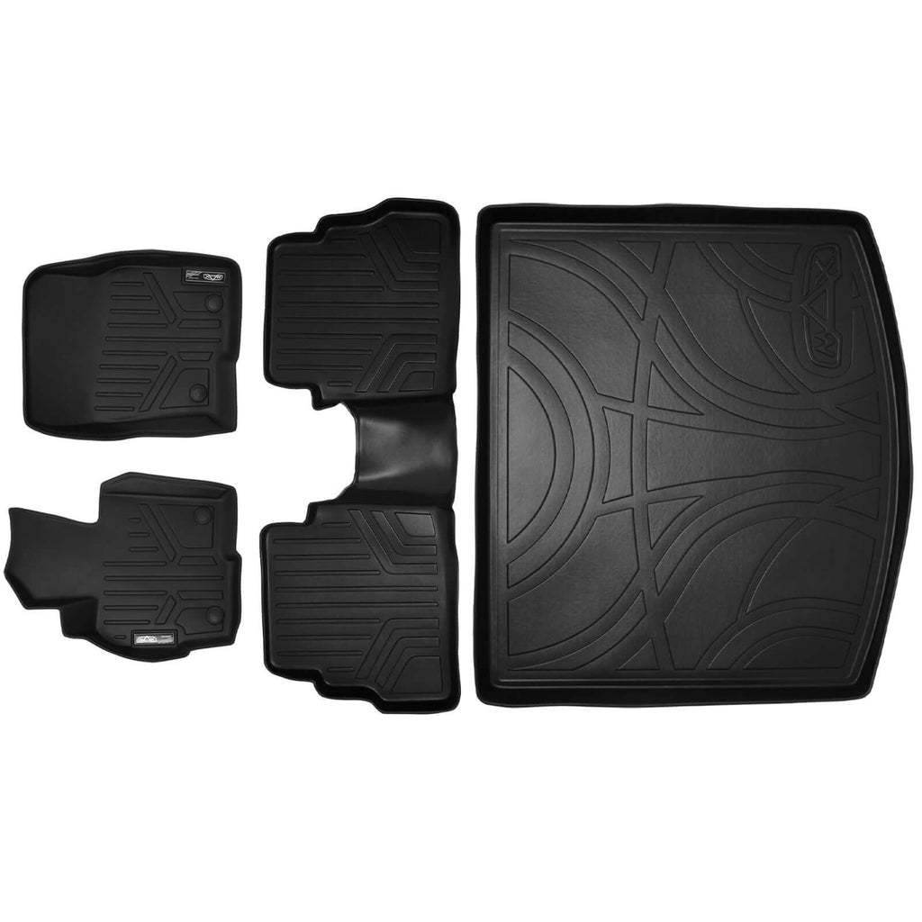 SMARTLINER SA0145/B0145/D0145 2 Row Floor Liners & Cargo Liner behind the 2nd Row Seats 2013-2016 Mazda CX-5 Black