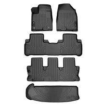 Load image into Gallery viewer, SMARTLINER SA0152/B0152/C0152/E0152 3 Row Floor Liners &amp; Cargo Liner behind the 3rd Row Seats 2014-2019 Toyota Highlander Black