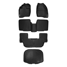 Load image into Gallery viewer, SMARTLINER SA0161/B0082/C0082/E0082 3 Row Floor Liners &amp; Cargo Liner behind the 3rd Row Seats 2015-2016 Ford Explorer (Without Center Console on Second Row) Black