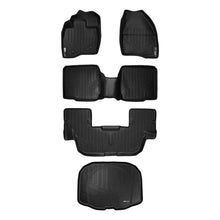 Load image into Gallery viewer, SMARTLINER SA0161/B0109/C0082/E0082 3 Row Floor Liners &amp; Cargo Liner behind the 3rd Row Seats 2015-2016 Ford Explorer (With Center Console on Second Row) Black
