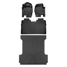 Load image into Gallery viewer, SMARTLINER SA0167/B0188/J0167 2 Row Floor Liners &amp; Rubber Truck Bed Mats 2015-2024 Ford F-150  Black