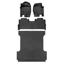 Load image into Gallery viewer, SMARTLINER SA0167/B0624/J0167-R 2 Row Floor Liners &amp; Rubber Truck Bed Mats 2015-2024 Ford F-150 Lightning  Black