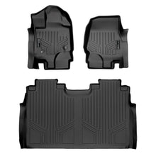 Load image into Gallery viewer, SMARTLINER SA0167-P/B0167 2 Row Floor Liners 2015-2022 Ford F-150 SuperCrew Cab With Front Bucket Seats Only Black