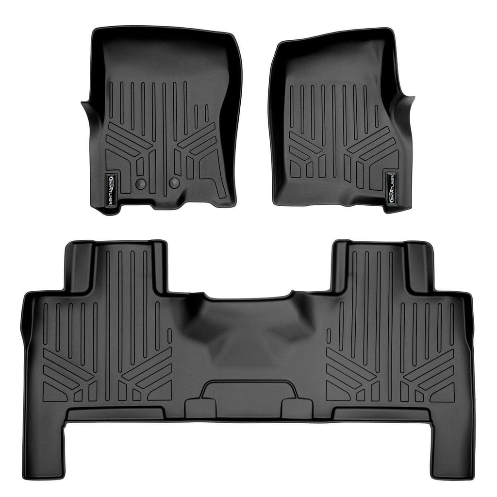 SMARTLINER SA0183/B0183 2 Row Floor Liners 2011-2017 Ford Expedition2011-2017 Lincoln Navigator Black