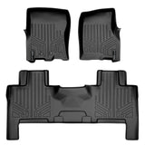 SMARTLINER Floor Mats 2 Row Liner Set Black Compatible With 2011-2017 Ford Expedition / Lincoln Navigator (All Models Including EL and L)