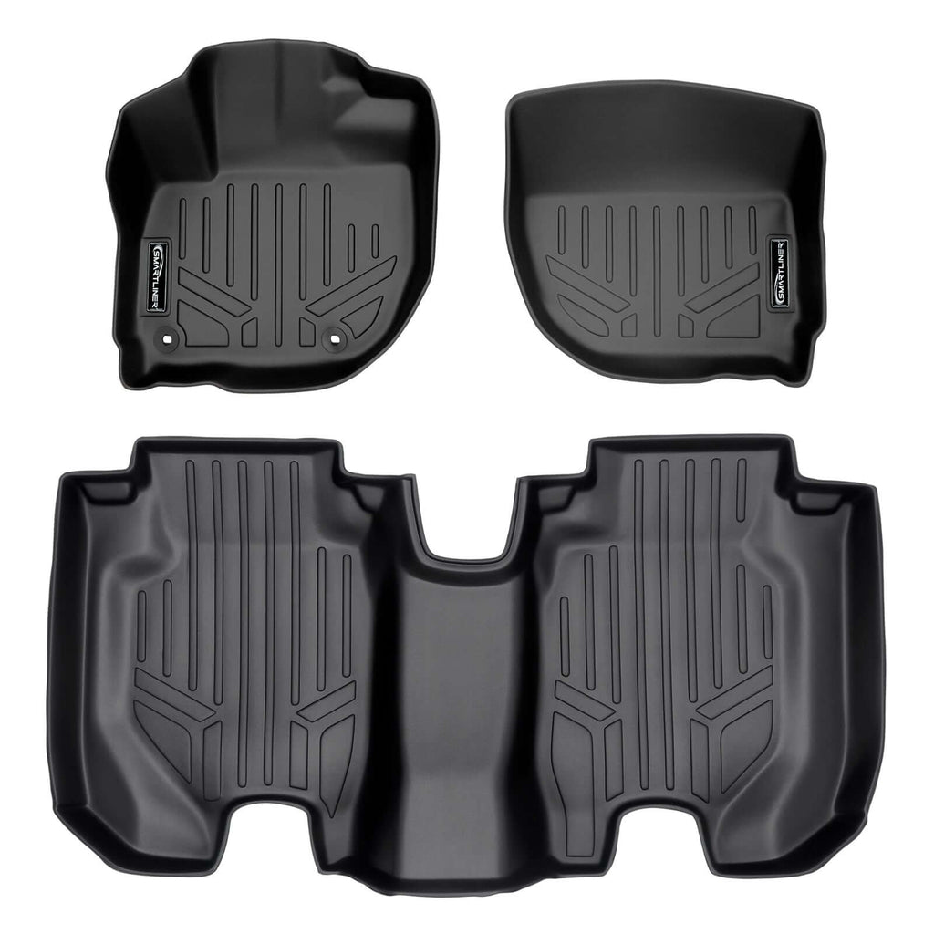 SMARTLINER SA0193/B0193 2 Row Floor Liners 2016-2022 Honda HR-V Black