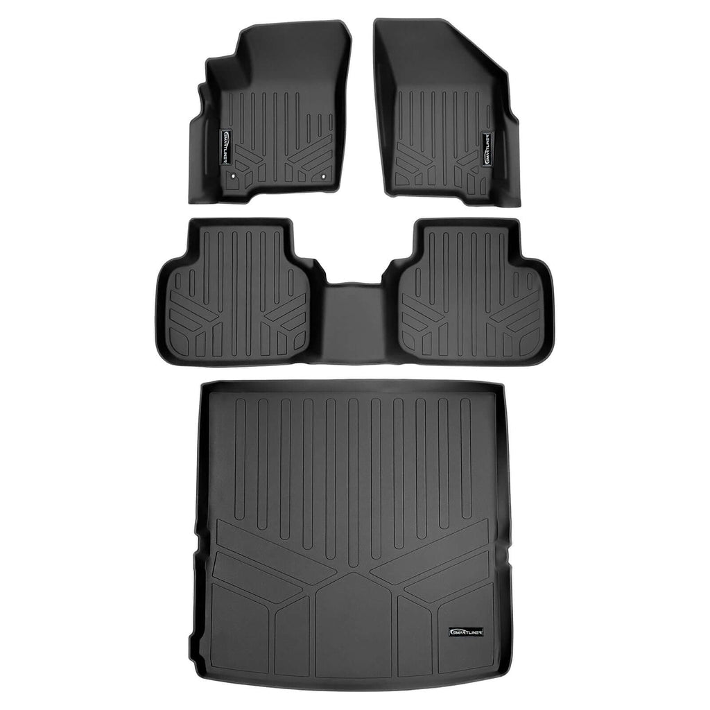 SMARTLINER SA0198/B0198/D0198 2 Row Floor Liners & Cargo Liner behind the 2nd Row Seats 2010-2020 Dodge Journey Black