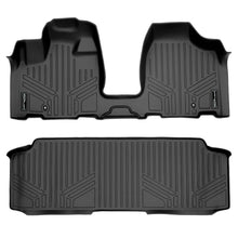 Load image into Gallery viewer, SMARTLINER SA0213/B0220 2 Row Floor Liners with 1st Row Over The Hump Coverage 2008-2020 Dodge Caravan (Only Fits Models With Bench Seats)2008-2016 Chrysler Town &amp; Country (Only Fits Models With Bench Seats) Black