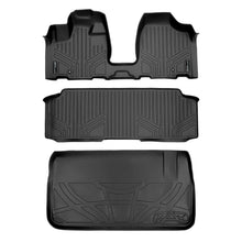 Load image into Gallery viewer, SMARTLINER SA0213/B0220/D0046 2 Row Floor Liners with 1st Row Over The Hump Coverage &amp; Cargo Liner behind the 2nd Row Seats 2008-2020 Dodge Caravan (Only Fits Models With Bench Seats)2008-2016 Chrysler Town &amp; Country (Only Fits Models With Bench Seats) Black