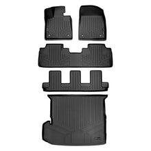 Load image into Gallery viewer, SMARTLINER SA0222/B0222/C0222/D0357 3 Row Floor Liners &amp; Cargo Liner behind the 2nd Row Seats 2018-2022 Lexus RX350L2018-2022 Lexus RX450hL Black