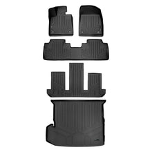Load image into Gallery viewer, SMARTLINER SA0222/B0222/C0595/D0357 3 Row Floor Liners &amp; Cargo Liner behind the 2nd Row Seats 2018-2023 Lexus RX350L2018-2023 Lexus RX450hL Black