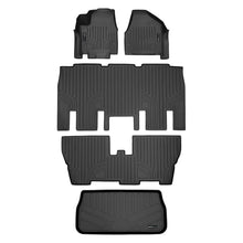 Load image into Gallery viewer, SMARTLINER SA0232/B0232/C0232/E0232 3 Row Floor Liners &amp; Cargo Liner Under The Cargo Deck 2017-2024 Chrysler Pacifica Black