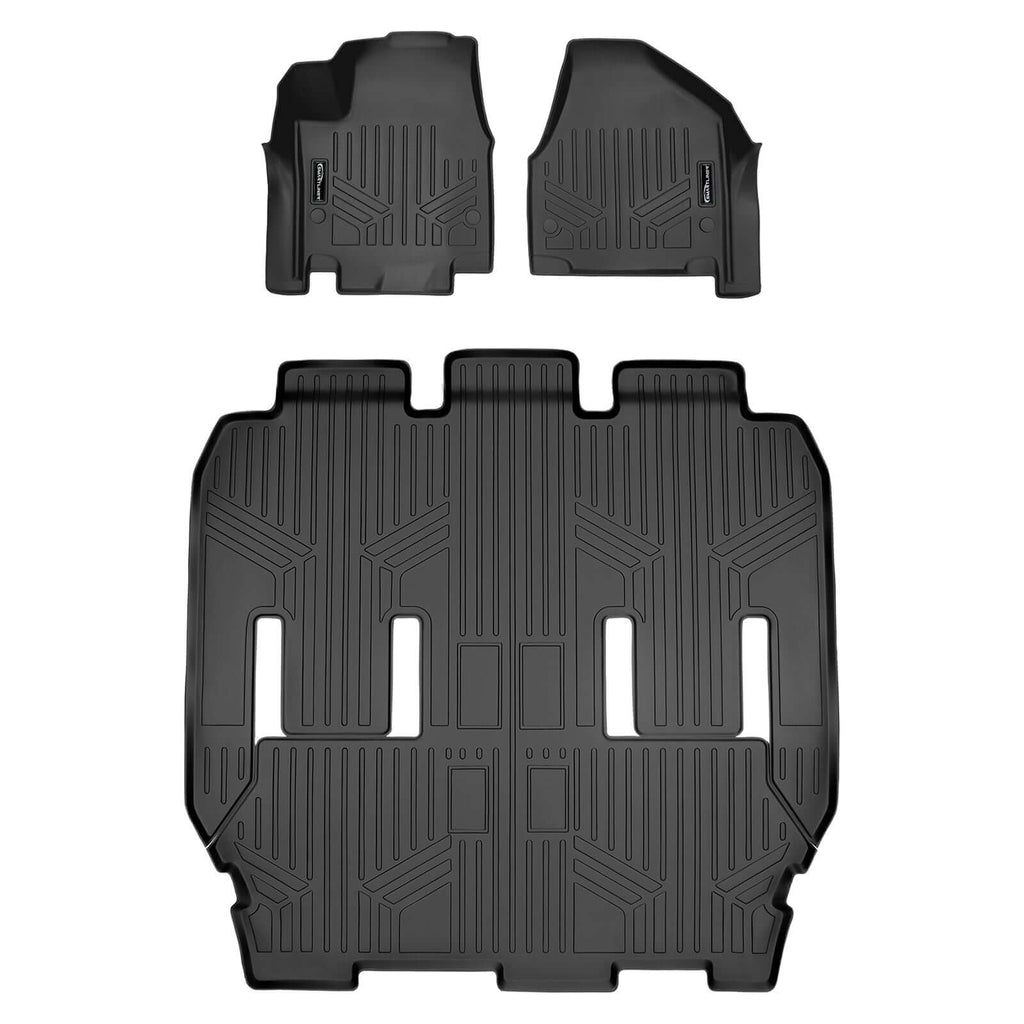 SMARTLINER SA0232/B0291 2 Row Floor Liners 2017-2024 Chrysler Pacifica2020 Chrysler Voyager Black