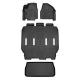 SMARTLINER Floor Mats 3 Rows and Cargo Liner Behind 3rd Row Set 2017-2024 Pacifica 7/8 Passenger (No Hybrid) and 2020 Voyager