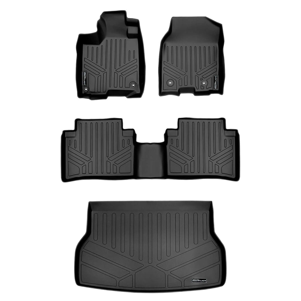 SMARTLINER SA0235/B0235/D0235 2 Row Floor Liners & Cargo Liner behind the 2nd Row Seats 2013-2018 Acura RDX Black
