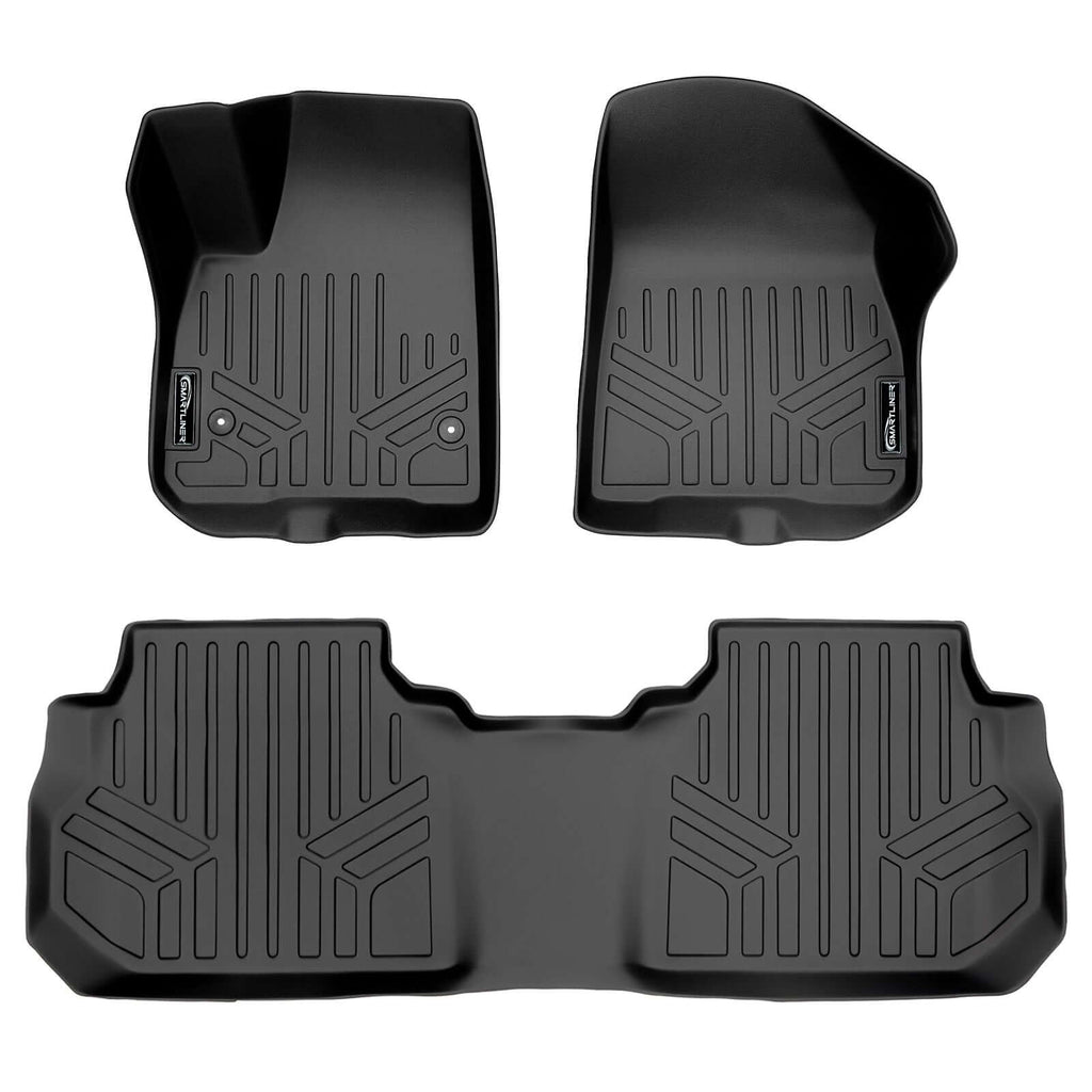 SMARTLINER SA0243/B0243 2 Row Floor Liners 2017-2025 Cadillac XT5 Black