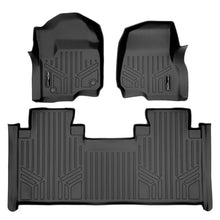 Load image into Gallery viewer, SMARTLINER SA0246/B0199-P 2 Row Floor Liners 2017-2022 Ford F-250 Super Duty SuperCab With Front Bench Seats2017-2022 Ford F-350 Super Duty SuperCab With Front Bench Seats Black