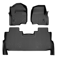 Load image into Gallery viewer, SMARTLINER SA0246/B0246 2 Row Floor Liners 2017-2022 Ford F-250 Super Duty Crew Cab with Front Row Bucket Seats Only2017-2022 Ford F-350 Super Duty Crew Cab with Front Row Bucket Seats Only Black