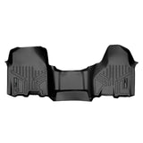SMARTLINER Floor Mats One Piece 1st Row Liner Black Compatible With 2009-12 Dodge Ram 1500 Crew Cab/2010-2012 2500/3500 Crew or Mega Cab