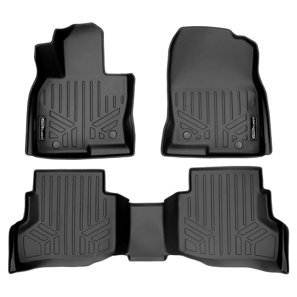 SMARTLINER SA0257/B0257 2 Row Floor Liners 2016-2023 Mazda CX-9 Black