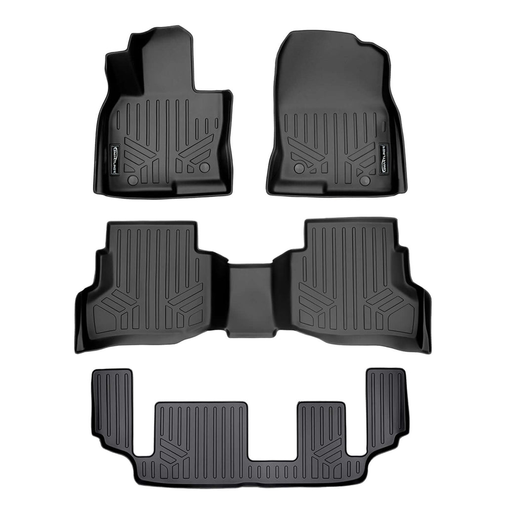 SMARTLINER SA0257/B0257/C0257 3 Row Floor Liners  2016-2023 Mazda CX-9 Black