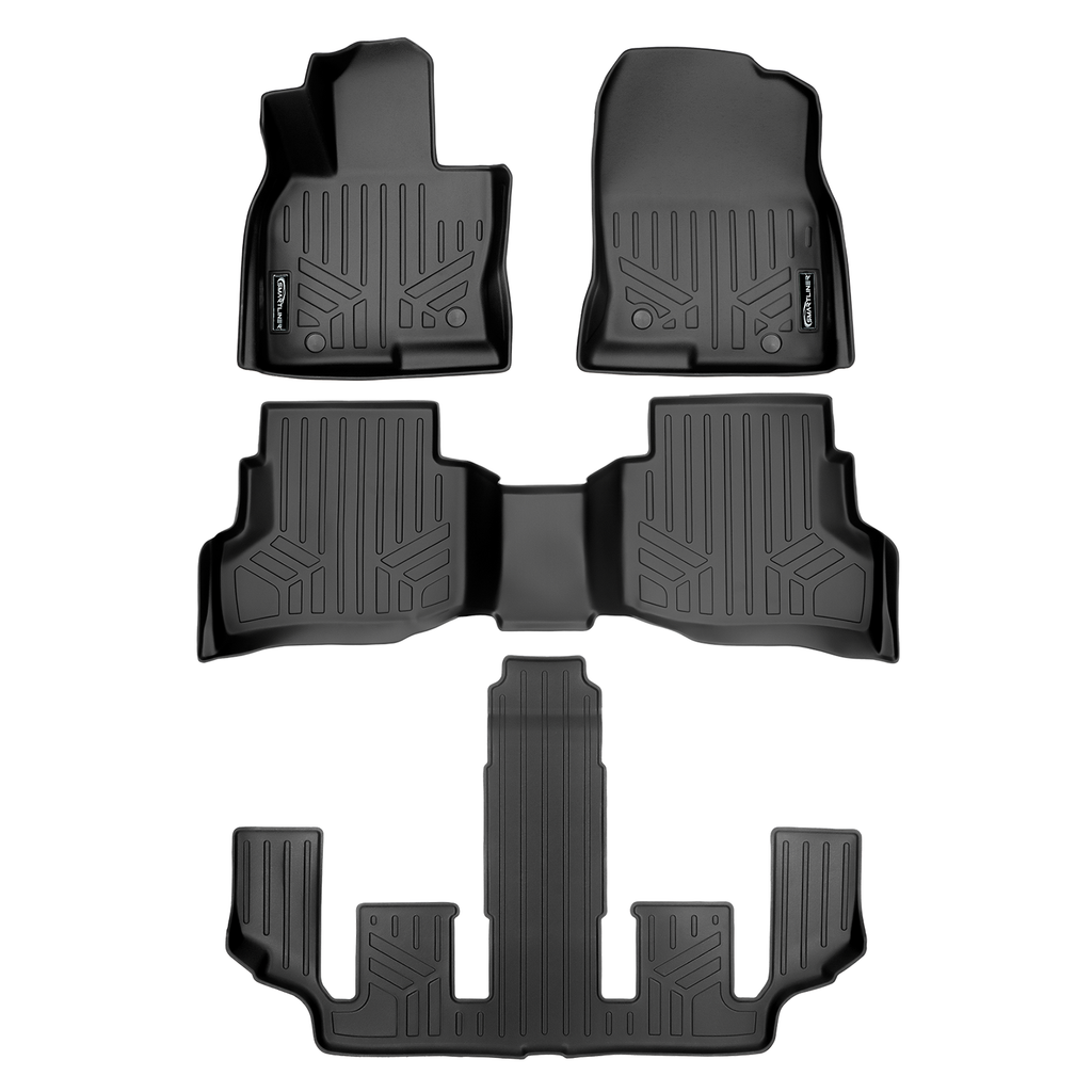 SMARTLINER SA0257/B0257/C0523 3 Row Floor Liners  2016-2023 Mazda CX-9 Black