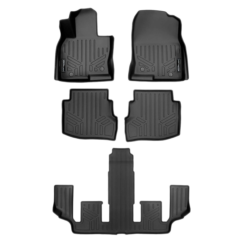 SMARTLINER SA0257/B0523/C0523 3 Row Floor Liners  2016-2023 Mazda CX-9 Black