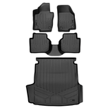 SMARTLINER All Weather Custom Fit Black 2 Row Floor Mats and Cargo Liner Set Compatible With 2024 Hyundai Santa Fe