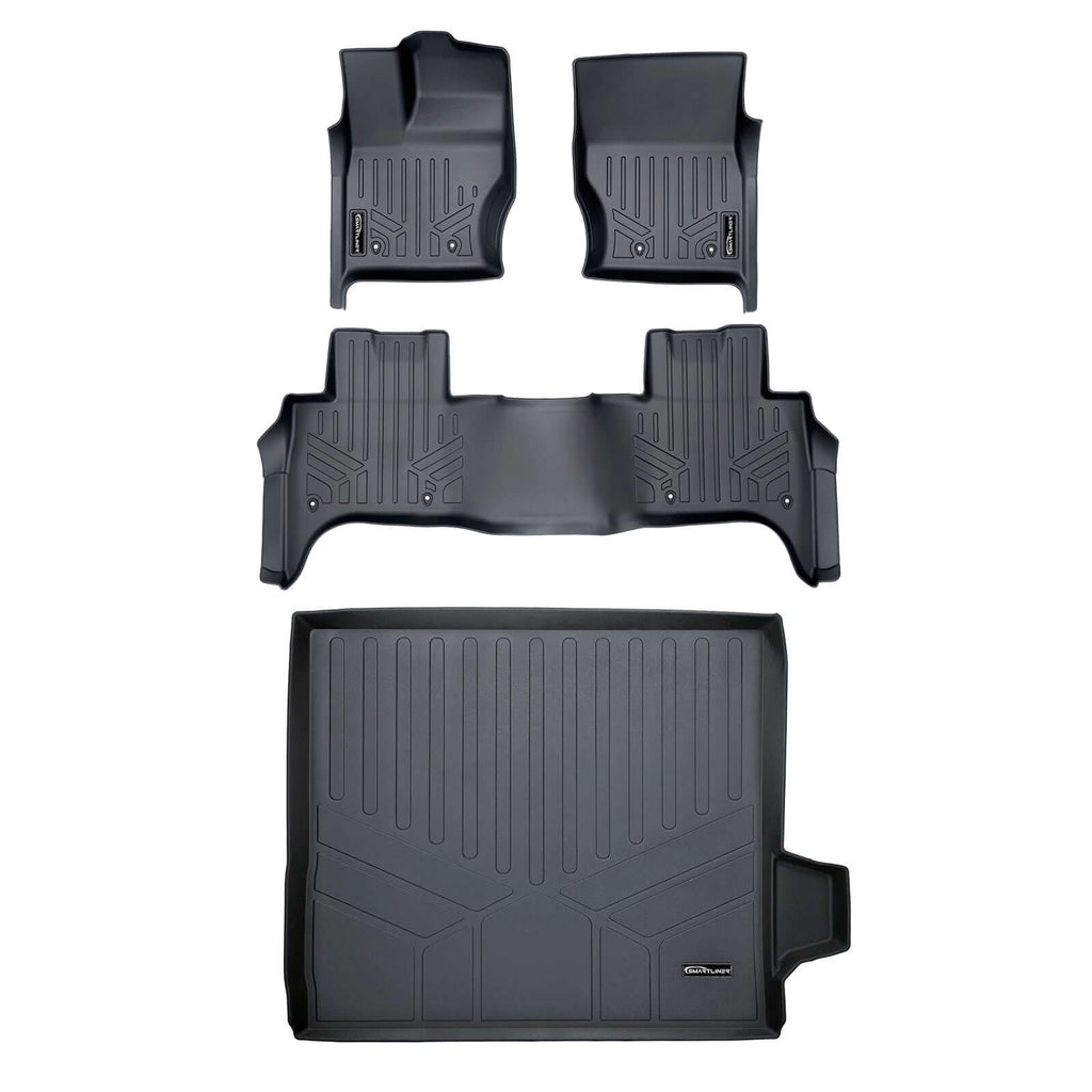 SMARTLINER SA0289/B0289/D0289 2 Row Floor Liners & Cargo Liner behind the 2nd Row Seats 2014-2022 Land Rover Range Rover Sport 5 Passenger Model Black