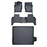 SMARTLINER Floor Mats 2 Rows and Cargo Liner Trunk Set Black Compatible With 2014-2022 Land Rover Range Rover Sport (5 Passenger Model)