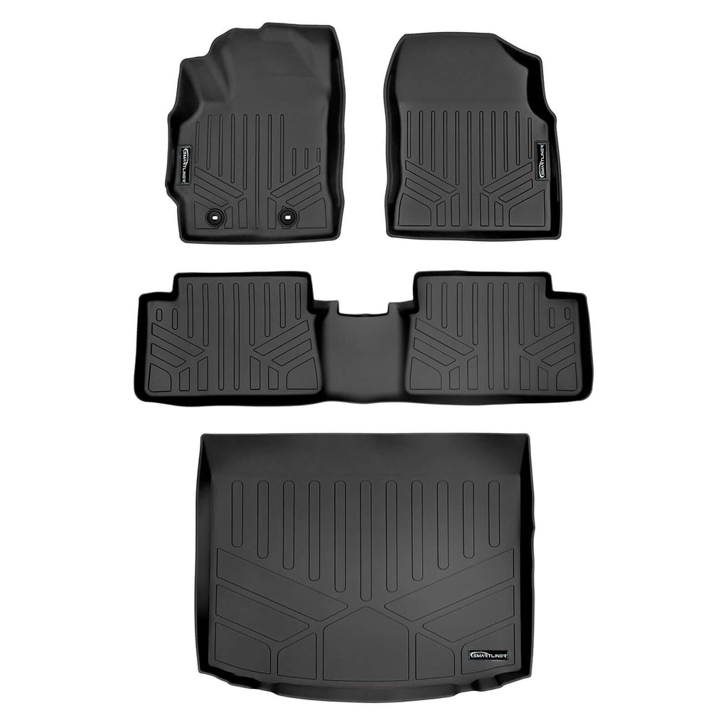SMARTLINER SA0299/B0299/D0299 2 Row Floor Liners & Cargo Liner behind the 2nd Row Seats 2016 Scion iM Black
