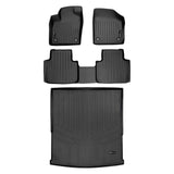 SMARTLINER All Weather Floor Mats 2 Rows - Cargo Liner Behind 2nd Row Black Compatible With 2018-2022 Atlas with 2nd Row Bench Seat