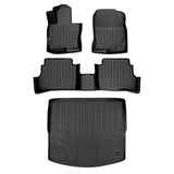 SMARTLINER All Weather Custom Fit Floor Mats 2 Rows and Cargo Liner Set Black Compatible With 2022-2023 Mazda CX-5 (Cargo Liner Only Fits with Cargo Tray in Upper Position)
