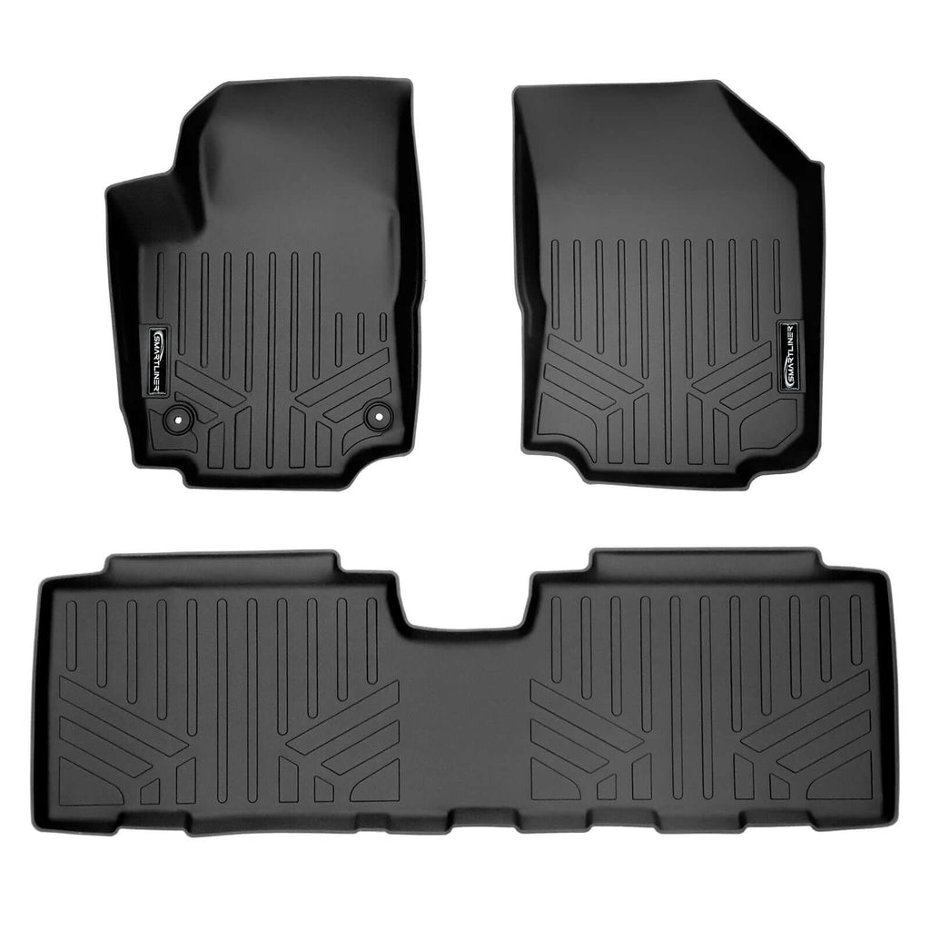 SMARTLINER SA0310/B0310 2 Row Floor Liners 2018-2024 Chevrolet Equinox Black
