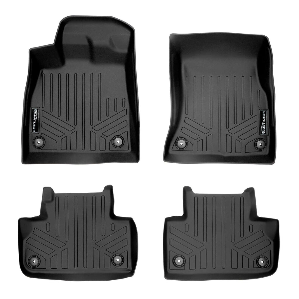 SMARTLINER SA0312/B0312-N1 2 Row Floor Liners 2018-2025 Audi SQ5/ SQ5 Sportback Black