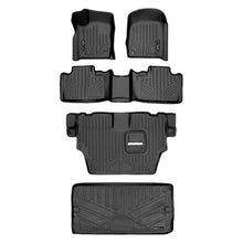 Load image into Gallery viewer, SMARTLINER SA0315/B0071/C0071/E0113 3 Row Floor Liners &amp; Cargo Liner behind the 3rd Row Seats 2016-2022 Dodge Durango (With Bench Seat on Second Row)&lt;br &gt; Black