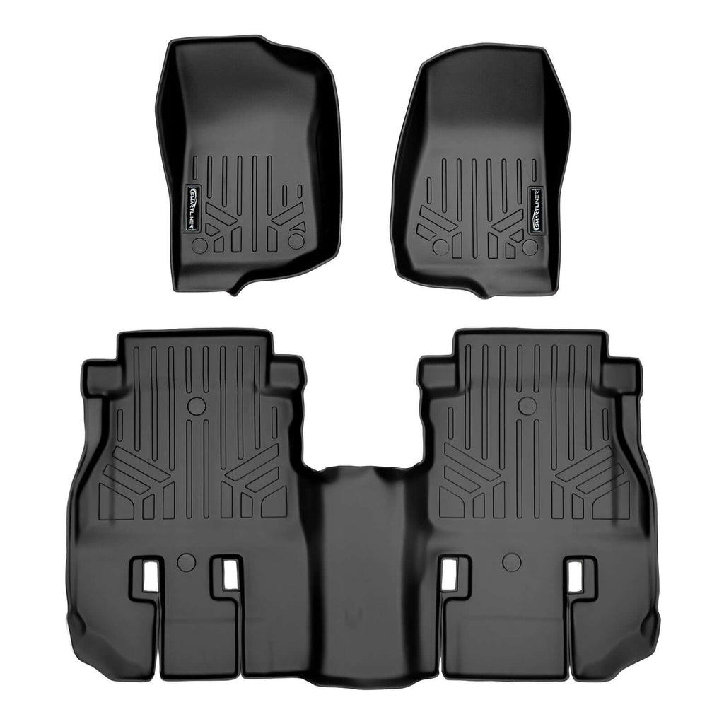 SMARTLINER SA0316-R/B0316 2 Row Floor Liners 2021-2023 Jeep Wrangler Rubicon 4xe  2021-2023 Jeep Wrangler Rubicon 392 Black
