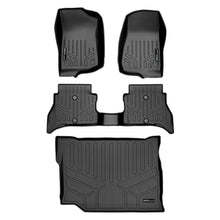 Load image into Gallery viewer, SMARTLINER SA0316-R/B0590/D0590 2 Row Floor Liners &amp; Cargo Liner behind the 2nd Row Seats 2018-2021 Jeep Wrangler Unlimited 4-Door (JL New Body Style - Not JK) Black