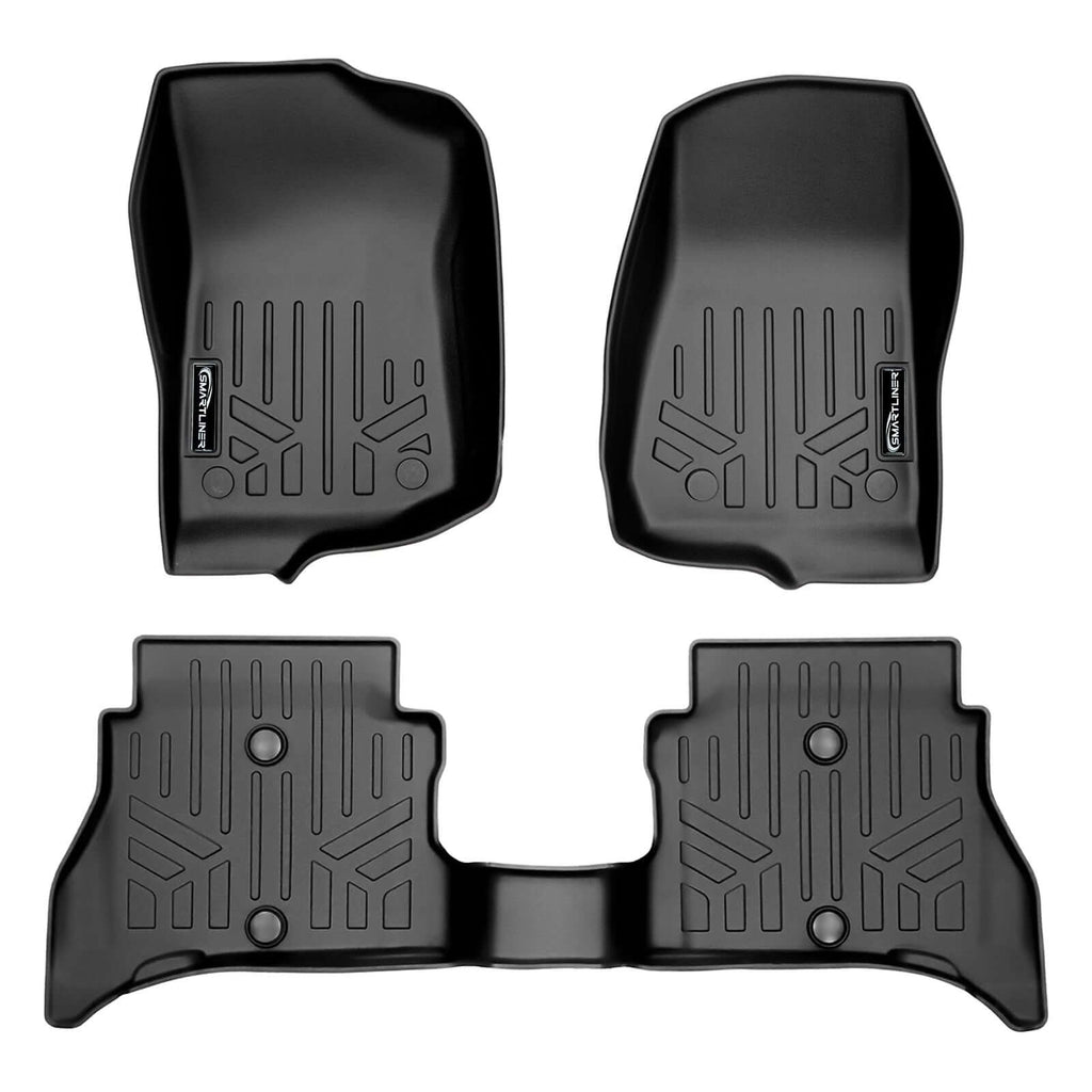 SMARTLINER SA0316-R/B0590 2 Row Floor Liners 2021-2023 Jeep Wrangler Rubicon 4xe  2021-2023 Jeep Wrangler Rubicon 392 Black