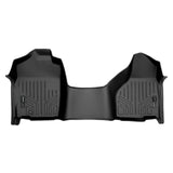 SMARTLINER Floor Mats 1st Row 1pc Liner Black Compatible With 2009-2012 Ram 1500 Quad Cab with 1st Row Bench Seat and Single Floor Hook