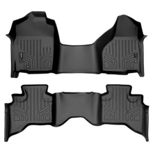 Load image into Gallery viewer, SMARTLINER SA0320/B0048 2 Row Floor Liners with 1st Row Over The Hump Coverage 2009-2012 Dodge Ram 1500 Quad Cab Only Black