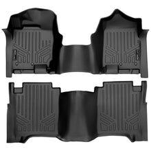 Load image into Gallery viewer, SMARTLINER SA0329/B0639 2 Row Floor Liners with 1st Row Over The Hump Coverage 2017-2022 Nissan Titan King Cab 2016-2022 Nissan Titan XD King Cab Black